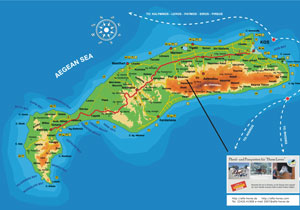 Landkarte der Insel Kos zum Download